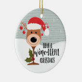 ein wunderbarer Wein aus Weihnachten Keramik Ornament (Rechts)