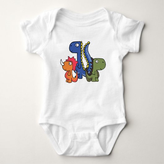 Ein wunderlicher Dinosaurierfreund, niedlich und Baby Strampler (Vorderseite)