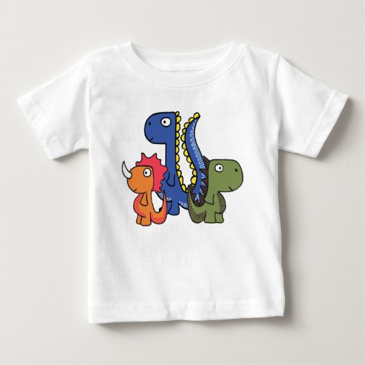 Ein wunderlicher Dinosaurierfreund, niedlich und Baby T-shirt (Vorderseite)