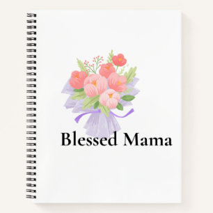 Ein wunderschön gestaltetes „Blessed Mama“-Notizbu Notizblock
