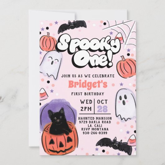 Ein wunderschöner! Ghost Birthday Einladung (Vorderseite)