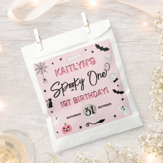 Ein wunderschöner! Girls Halloween 1. Geburtstag P Geschenktütchen (Ausgeschnitten)