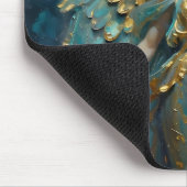 Ein wunderschöner goldener und türkisfarbener Enge Mousepad (Ecke)