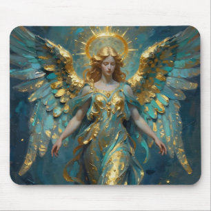 Ein wunderschöner goldener und türkisfarbener Enge Mousepad