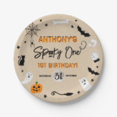 Ein wunderschöner! Halloween 1. Geburtstag Party Pappteller (Vorderseite)