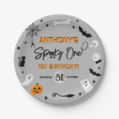 Ein wunderschöner! Halloween 1. Geburtstag Party Pappteller (Vorderseite)