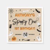 Ein wunderschöner! Halloween 1. Geburtstag Party Serviette (Vorderseite)