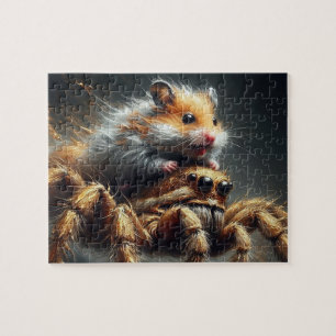 Ein wunderschöner Hamster mit Riesenspinne Puzzle
