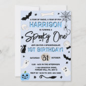 Ein wunderschöner! Jungs Halloween 1. Geburtstag Einladung (Vorderseite)