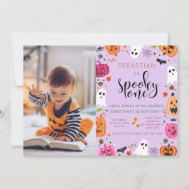 Ein wunderschöner! Mädchen Halloween 1. Geburtstag Einladung