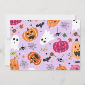 Ein wunderschöner! Mädchen Halloween 1. Geburtstag Einladung (Rückseite)