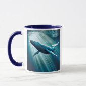 Ein wunderschöner, majestätischer Blauwal. Tasse (Links)