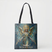 Ein wunderschöner, personalisierter Gold- und Türk Tasche (Vorderseite)