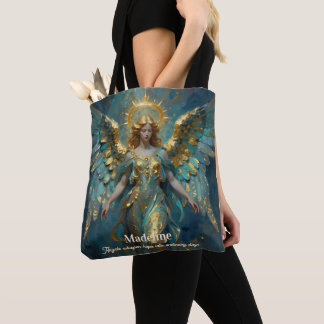 Ein wunderschöner, personalisierter Gold- und Türk Tasche