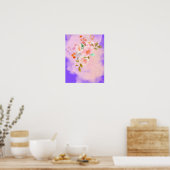 Ein wunderschöner Poster-Blume-Stil Poster (Küche)