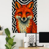Ein wunderschöner roter Fuchs Poster (Heimbüro)