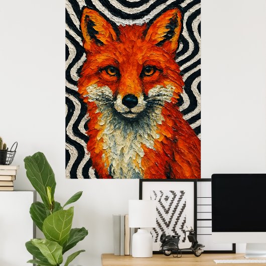 Ein wunderschöner roter Fuchs Poster (Heimbüro)