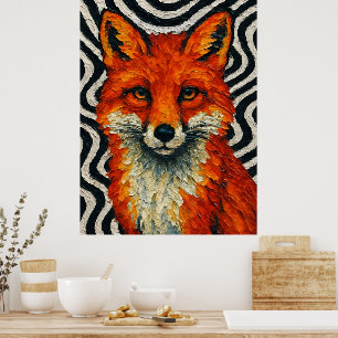 Ein wunderschöner roter Fuchs Poster