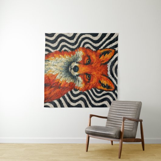 Ein wunderschöner roter Fuchs Wandteppich (Beispiel (Horizontal))