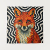 Ein wunderschöner roter Fuchs Wandteppich (Vorderseite)