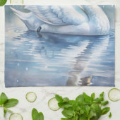 Ein wunderschöner Schwan Geschirrtuch (Gefaltet)