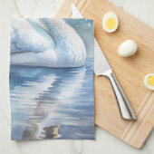 Ein wunderschöner Schwan Geschirrtuch (Viertel Falte)