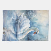 Ein wunderschöner Schwan Geschirrtuch (Horizontal)