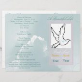 Ein wunderschöner Single für das Beerdigungsprogra (Vorne/Hinten)