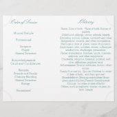 Ein wunderschöner Single für das Beerdigungsprogra (Rückseite)