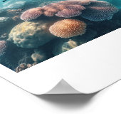 Ein wunderschöner Taucher findet ein versunkenes S Poster (Ecke)