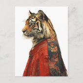 Ein wunderschöner Tiger in einem Gewand Postkarte (Vorderseite)
