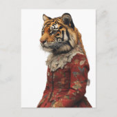 Ein wunderschöner Tiger in einem Kleid Postkarte (Vorderseite)