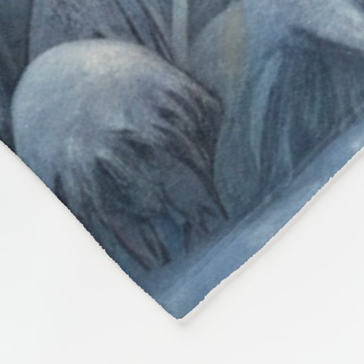 Ein wunderschöner weißer Wolf Fleecedecke (Ecke)