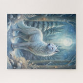 Ein wunderschöner weißer Wolf Puzzle (Horizontal)