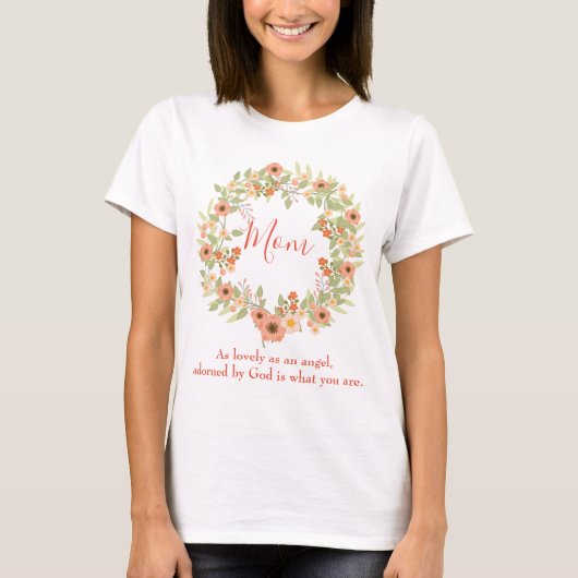 Ein wunderschönes Blumenkranz der Mama T-Shirt (Vorderseite)