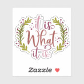 Ein wunderschönes Design mit einem Sprichwort. Aufkleber (Blatt)