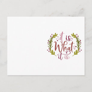 Ein wunderschönes Design mit einem Sprichwort. Postkarte