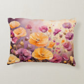 Ein wunderschönes Feld von farbenfrohen Pflaumen. Dekokissen (Rückseite)