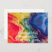 Ein wunderschönes Leben, das Sie leben Zitat Postkarte (Vorne/Hinten)
