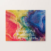 Ein wunderschönes Leben, das Sie leben Zitat Puzzle (Horizontal)