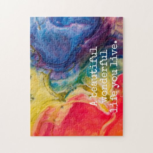 Ein wunderschönes Leben, das Sie leben Zitat Puzzle (Vertikal)