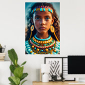 Ein wunderschönes Mädchen aus den Inkastämmen Poster (Heimbüro)