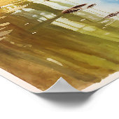 Ein wunderschönes Mädchen in Teichölfarbe Malerei Poster (Ecke)