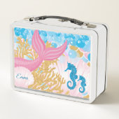 Ein wunderschönes Meerjungfrauleben Metall Brotdose (Rückseite)