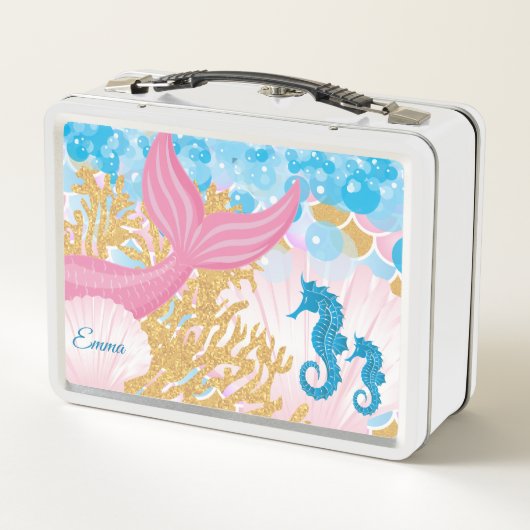 Ein wunderschönes Meerjungfrauleben Metall Brotdose (Rückseite)