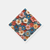 Ein wunderschönes Muster mit Blumendetails Serviette (Ecke)