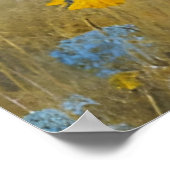 Ein wunderschönes Pinto Pferd auf einer Wiese Poster (Ecke)