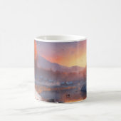 ein wunderschönes und magisches Winter Riverscape Kaffeetasse (Mittel)