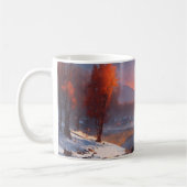 ein wunderschönes und magisches Winter Riverscape Kaffeetasse (Links)