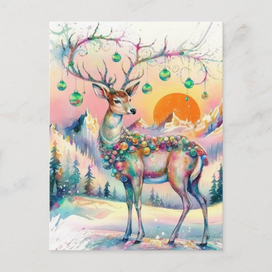 Ein wunderschönes Weihnachtsbaum Postkarte (Vorderseite)